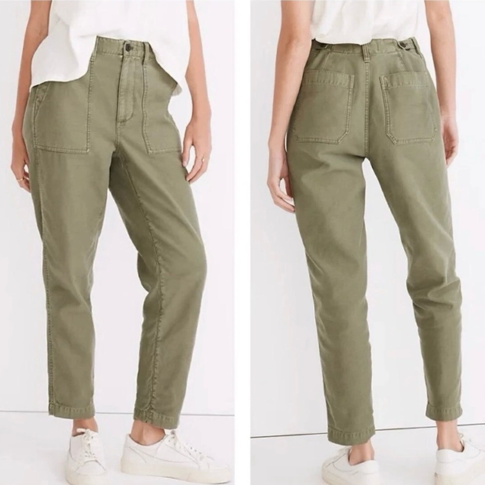 Madewell Griff Tapered Fatigue Cargo Pants in Dried Clover size 27